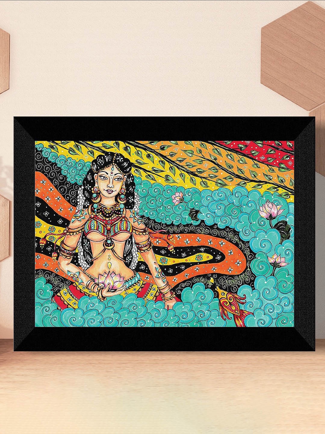 

SAF Blue & Black Traditional Painting Framed UV Coating Wall Art