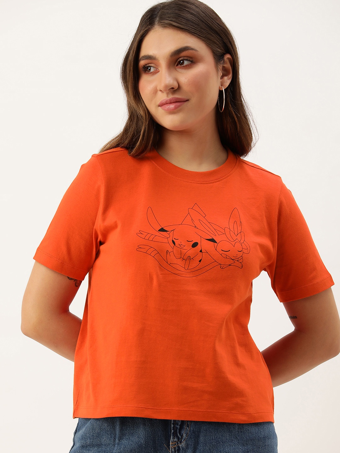 

Pokemon Pokemon Printed T-shirt, Orange