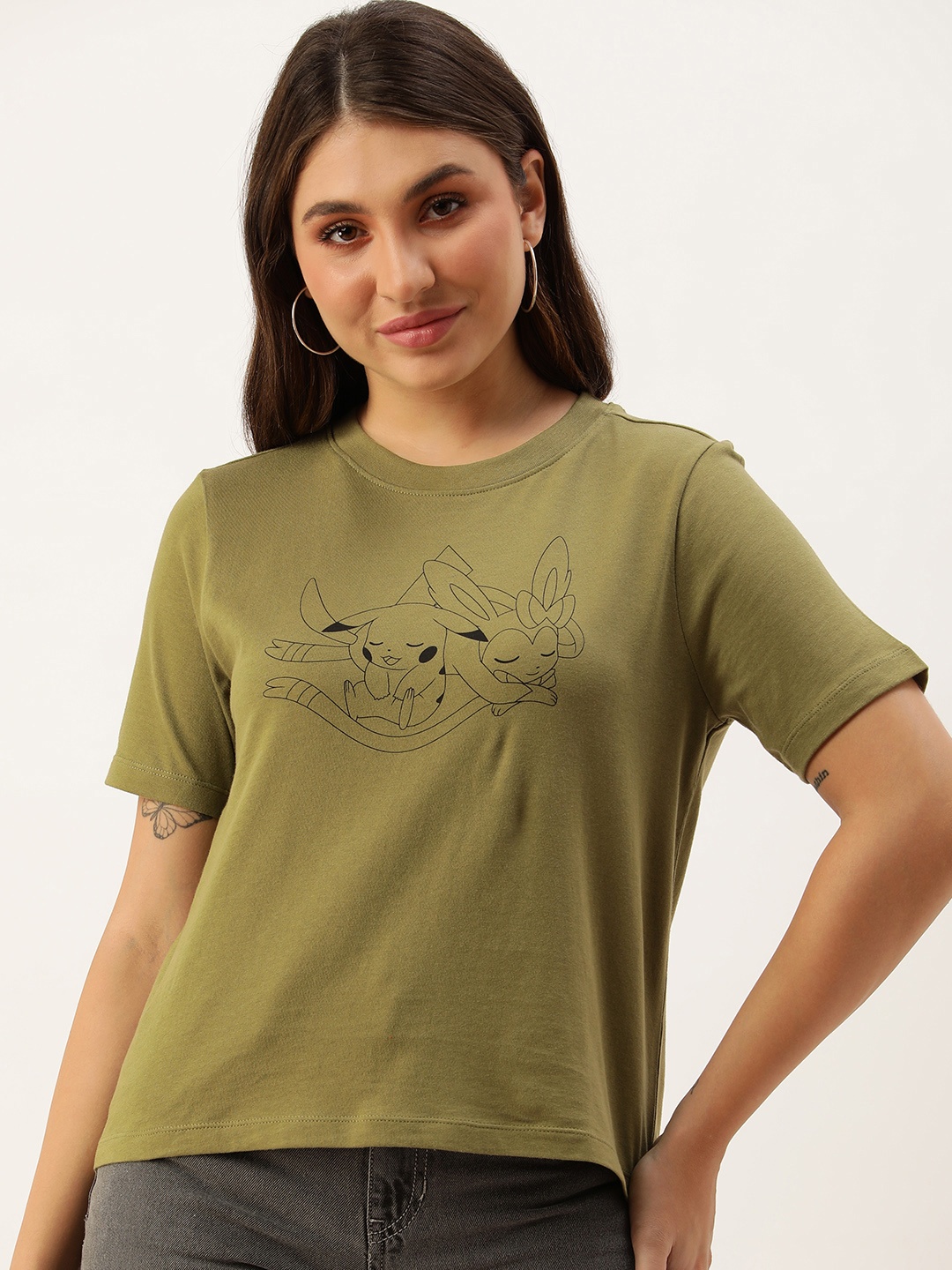 

Pokemon Pokemon Printed T-shirt, Olive