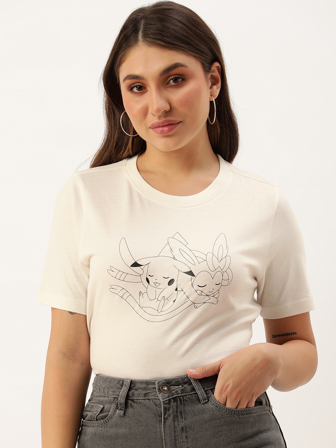 

Pokemon Pokemon Printed T-shirt, Off white