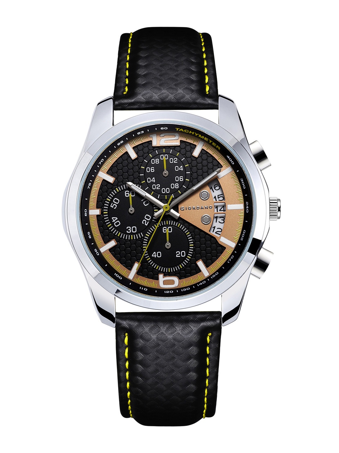 

GIORDANO Men Dial & Leather Straps Analogue Watch GZ-50052-01, Black