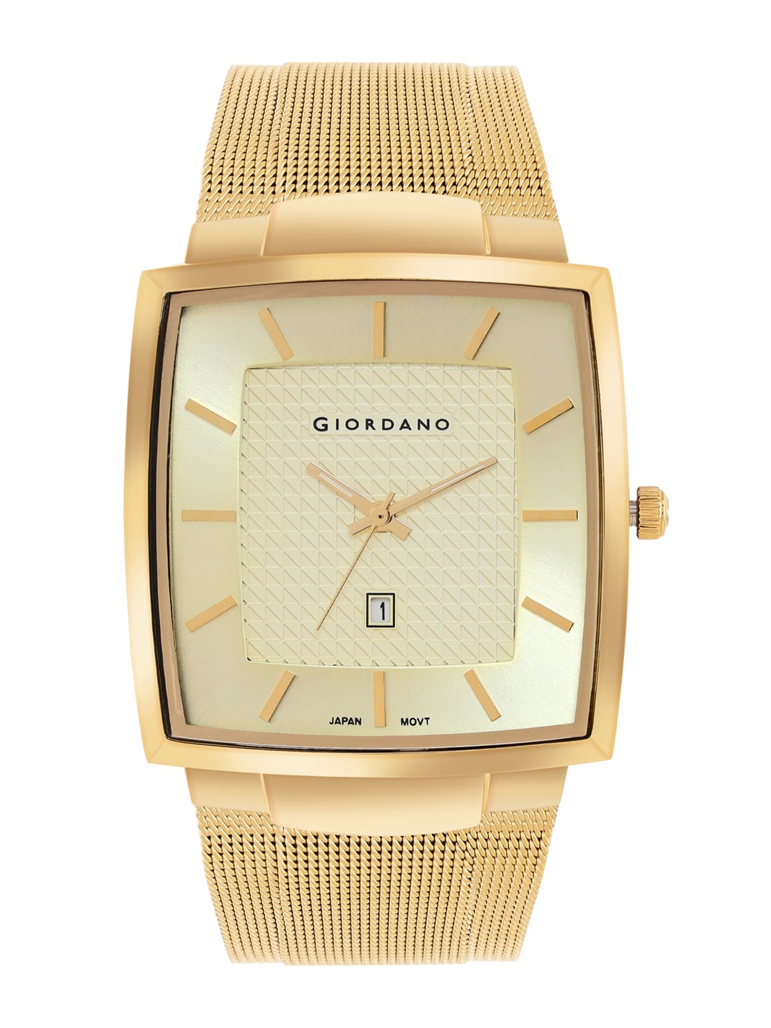 

GIORDANO Patterned Dial & Stainless Steel Straps Analogue Watch GZ-50071-44, Gold
