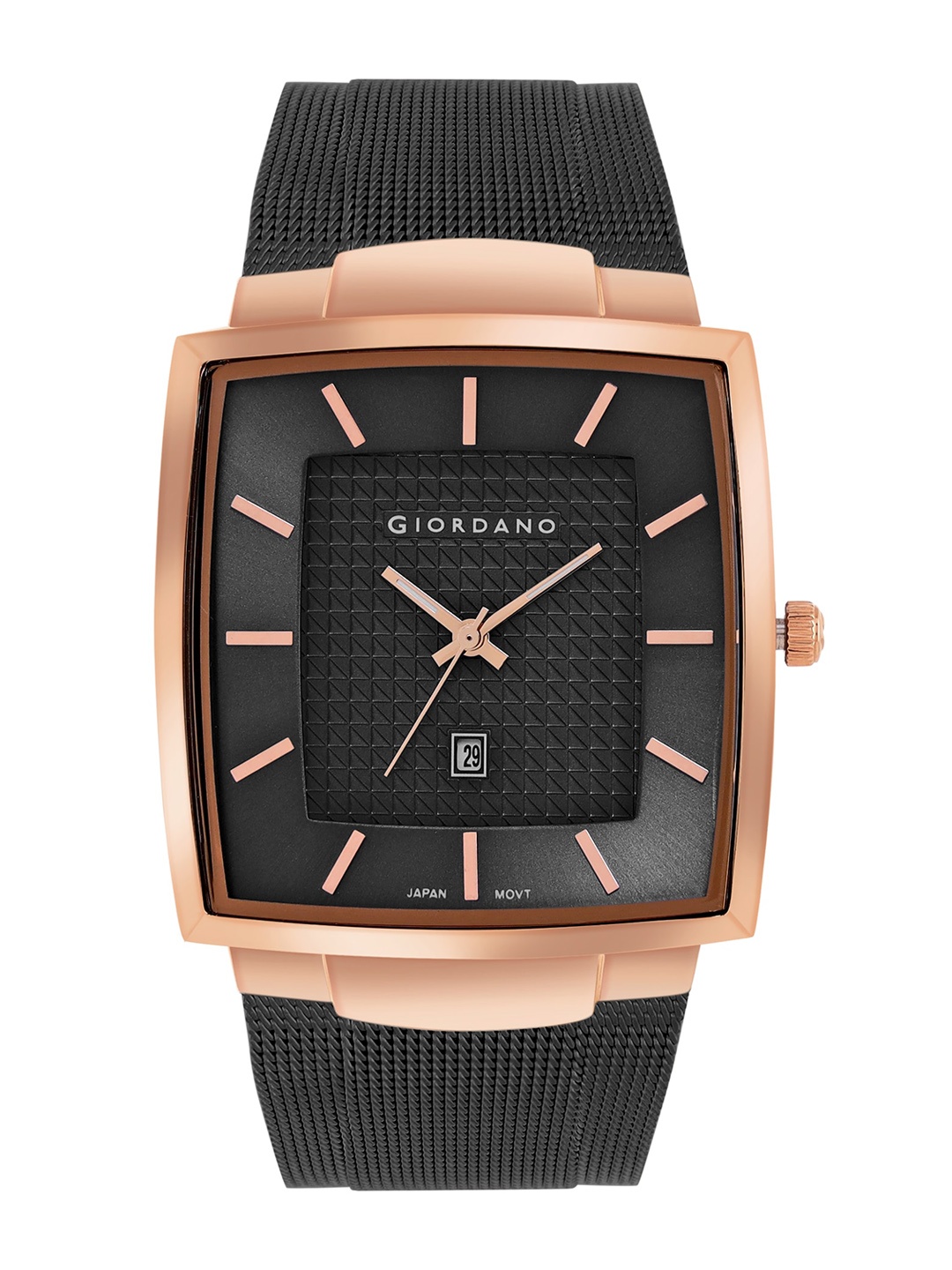 

GIORDANO Men Dial & Stainless Steel Straps Analogue Water Resistant Watch GZ-50071-55, Black