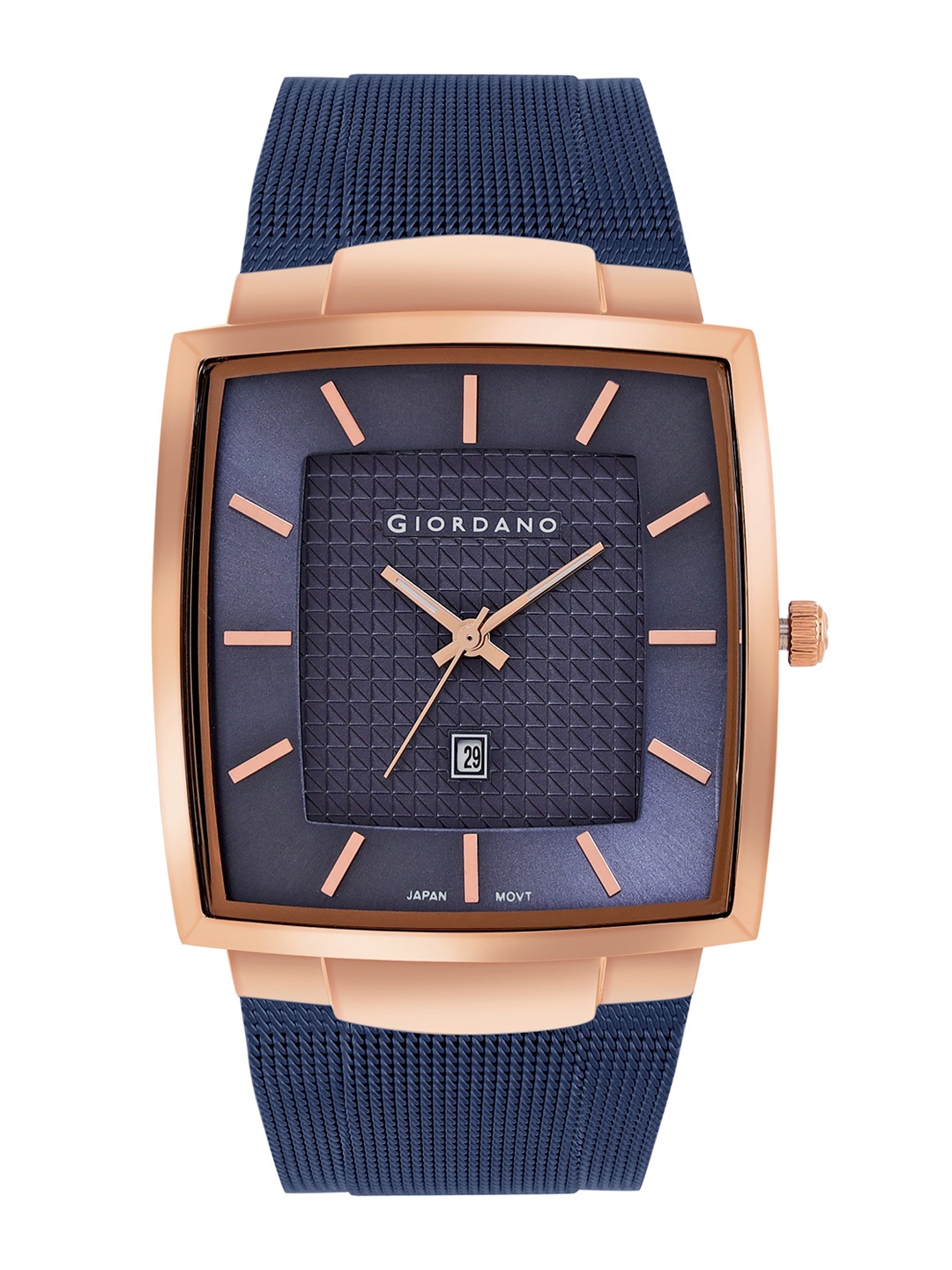 GIORDANO Men Dial & Stainless Steel Straps Analogue Water Resistant Watch GZ-50071-33, Blue