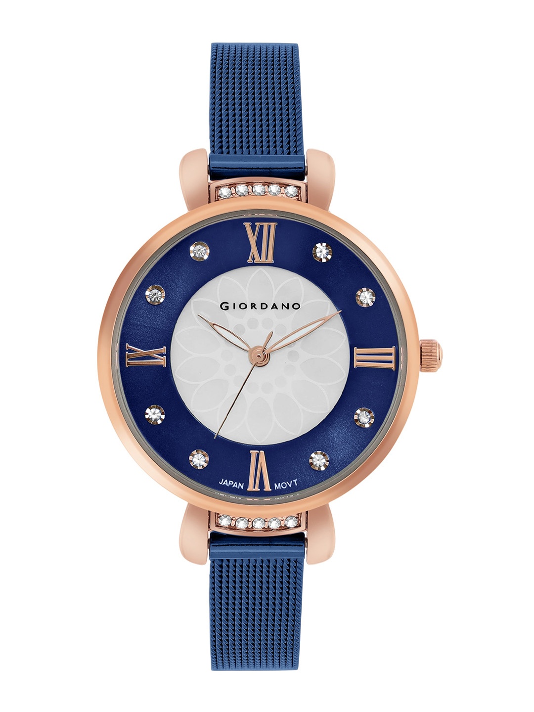 

GIORDANO Women Embellished Dial & Stainless Steel Straps Analogue Watch GZ-60075-33, Blue