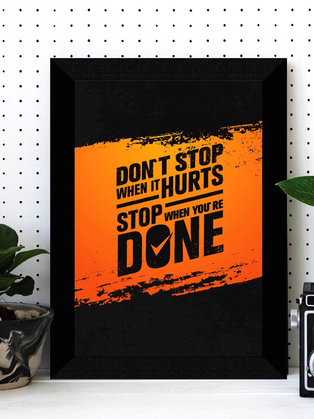 

SAF Black & Orange Motivational Quotes Painting Wall Art
