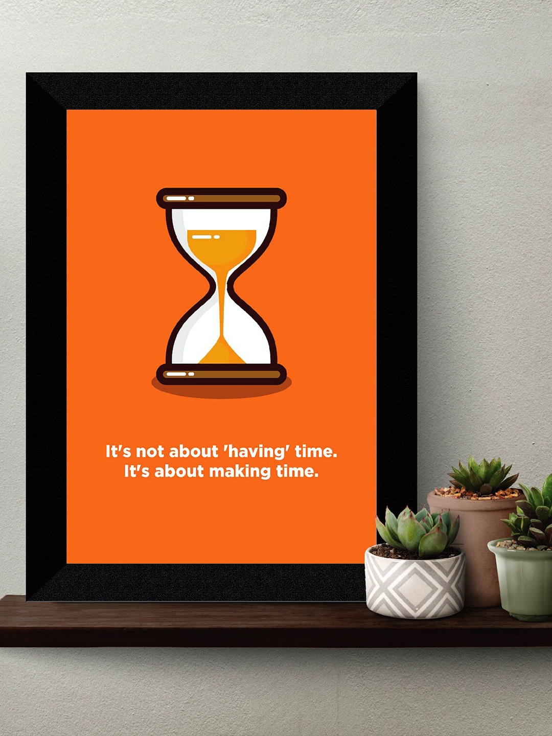 

SAF Orange Colored & Black Painting Wall Art