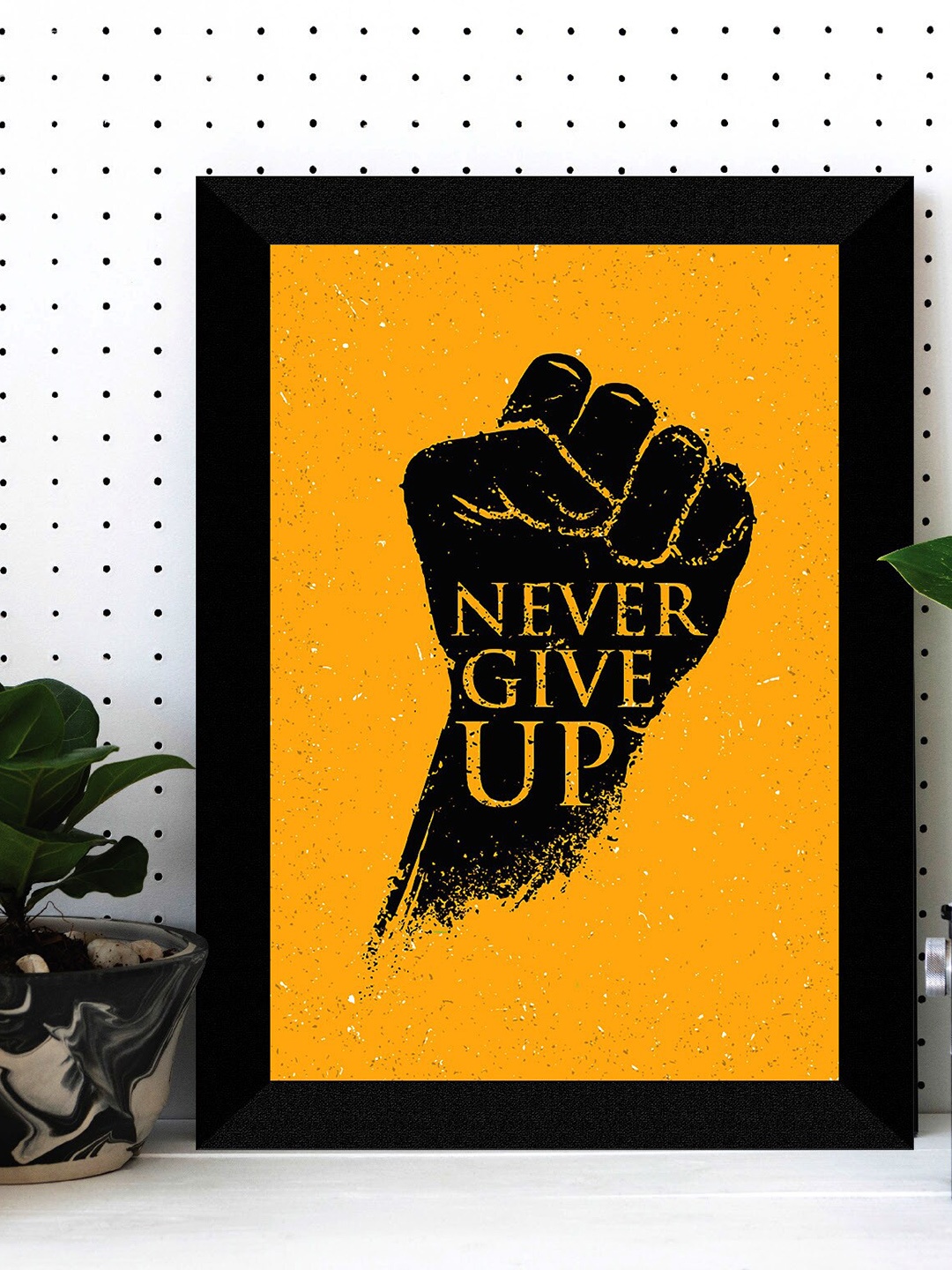 

SAF Yellow & Black Motivational Quotes Painting Wall Art