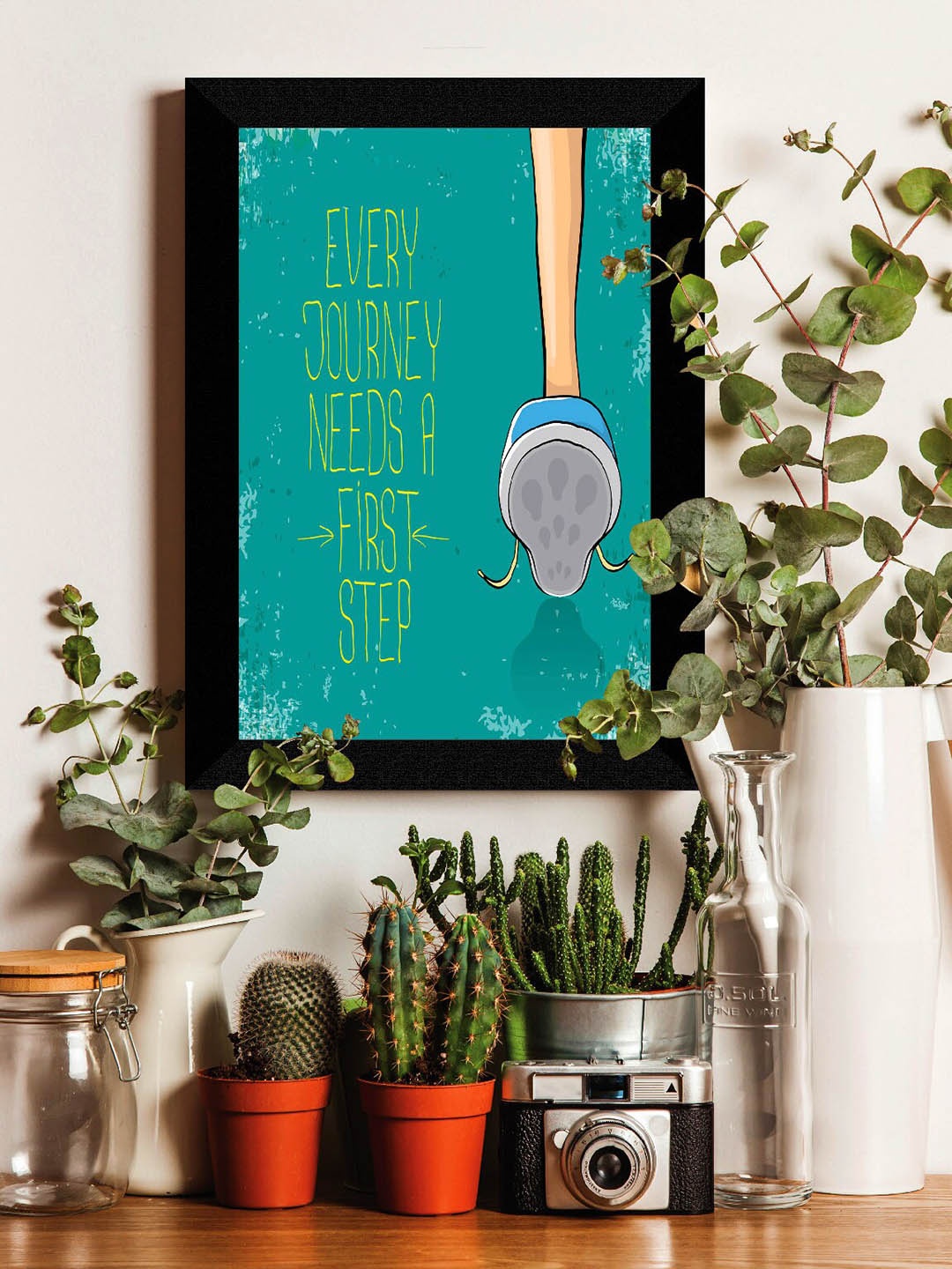

SAF Green & Black Painting Wall Art