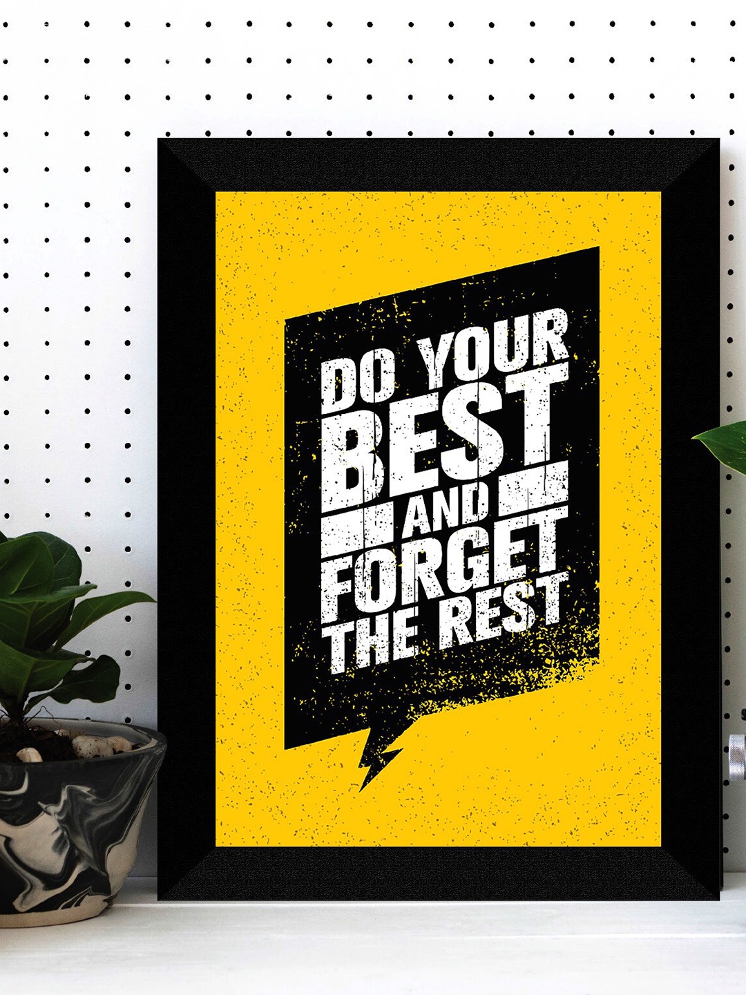 

SAF Black & Yellow Motivational Quotes Painting Wall Art