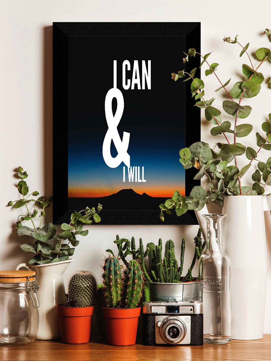 

SAF Black & Blue Motivational Quotes Painting Wall Art