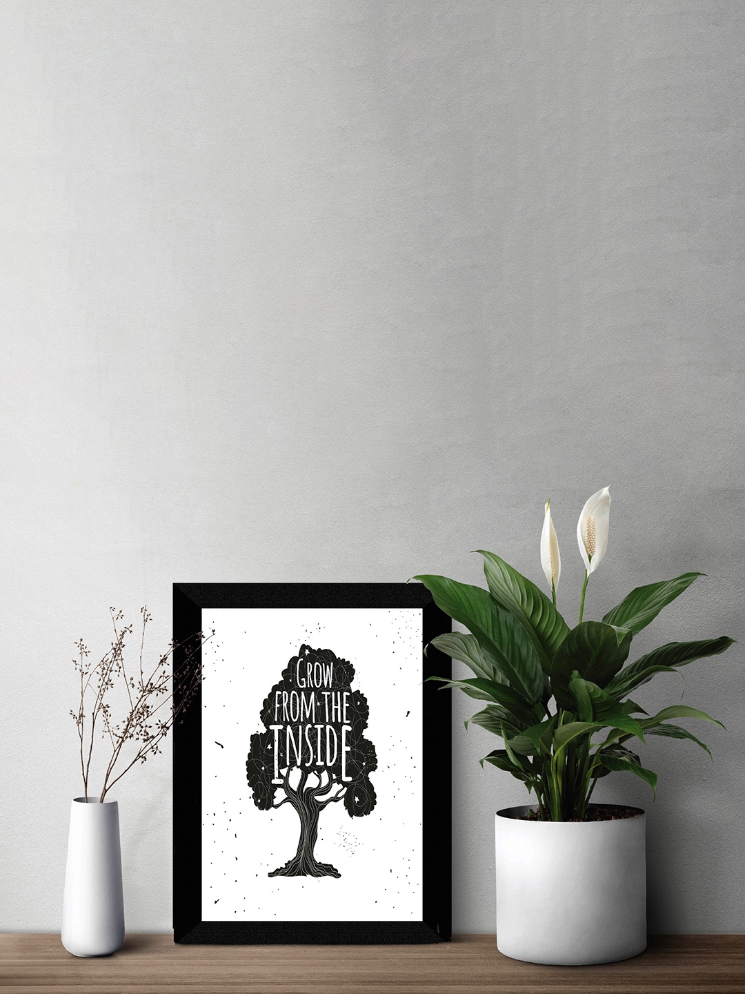 

SAF Black & White Motivational Quotes Painting Framed Wall Art