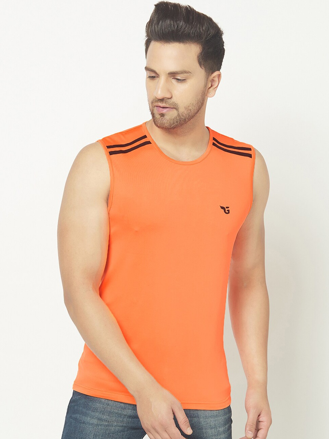 

GLITO Sleeveless Gym Innerwear Vests, Orange