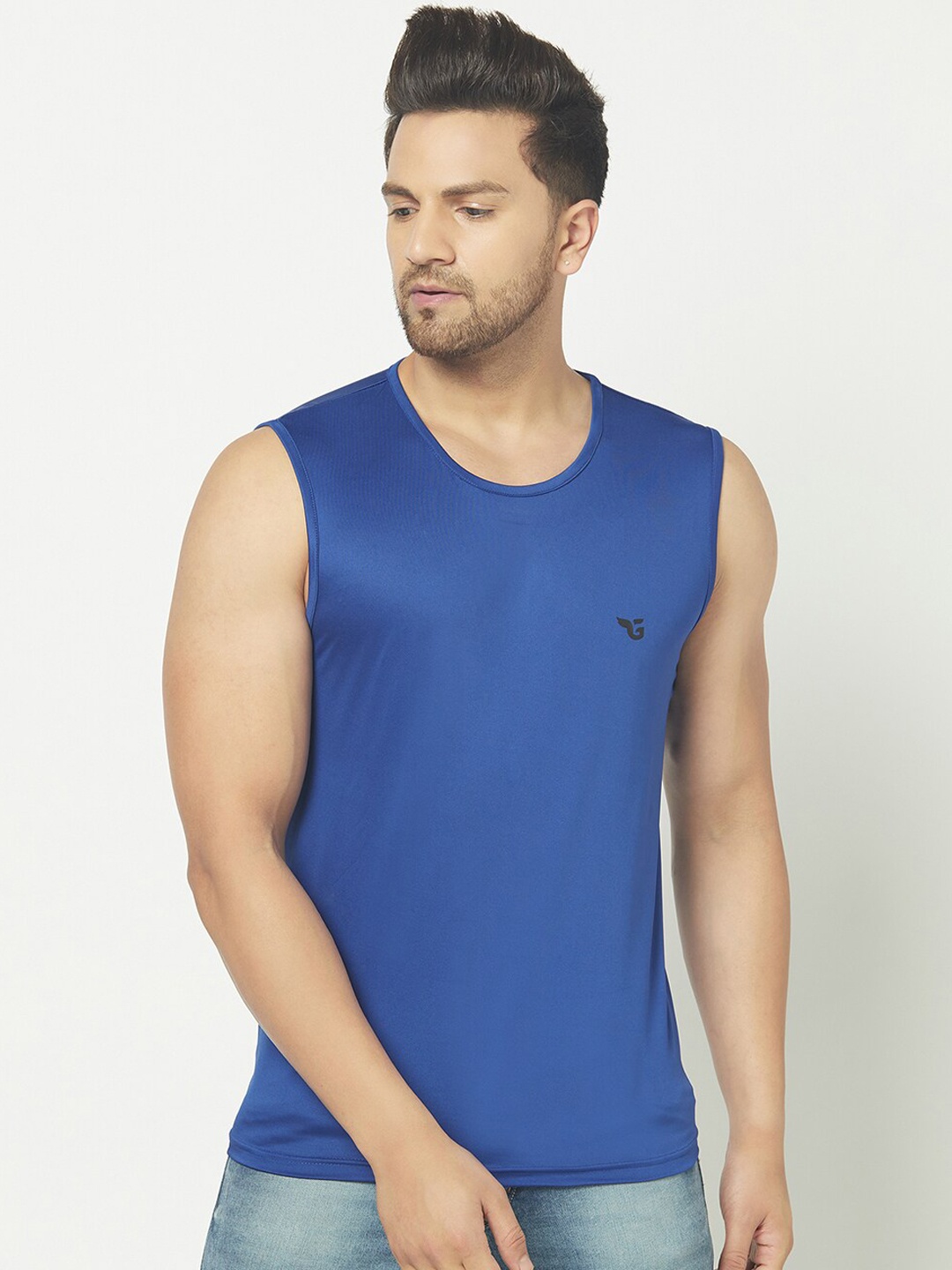 

GLITO Sleeveless Gym Innerwear Vest, Blue