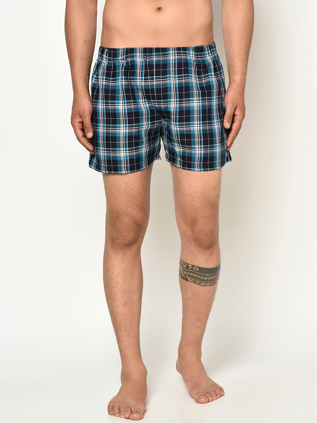 GLITO Men Cotton Printed BoxersBXR#10-S, Blue