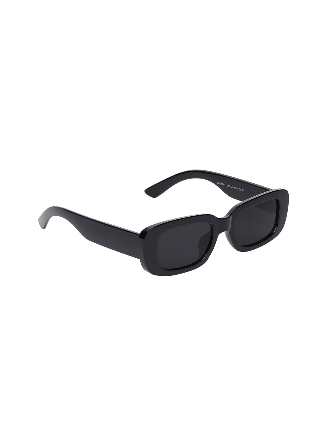 CRIBA Rectangle UV Protected Lens Sunglasses, Black