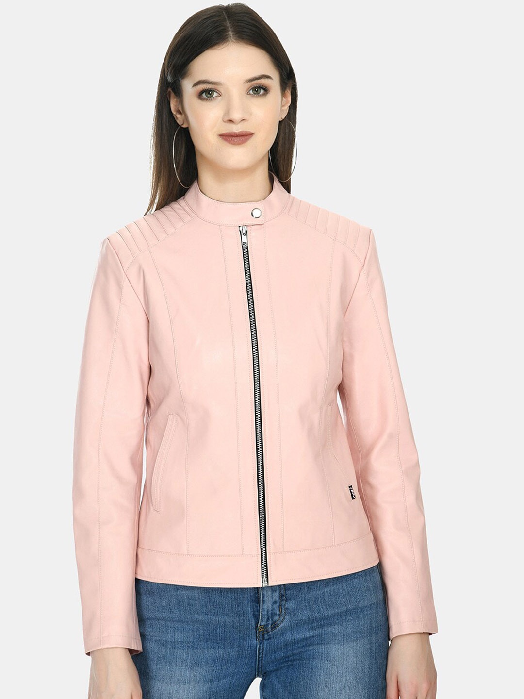 

TBOJ Anti Odour Leather Lightweight Biker Jacket, Pink