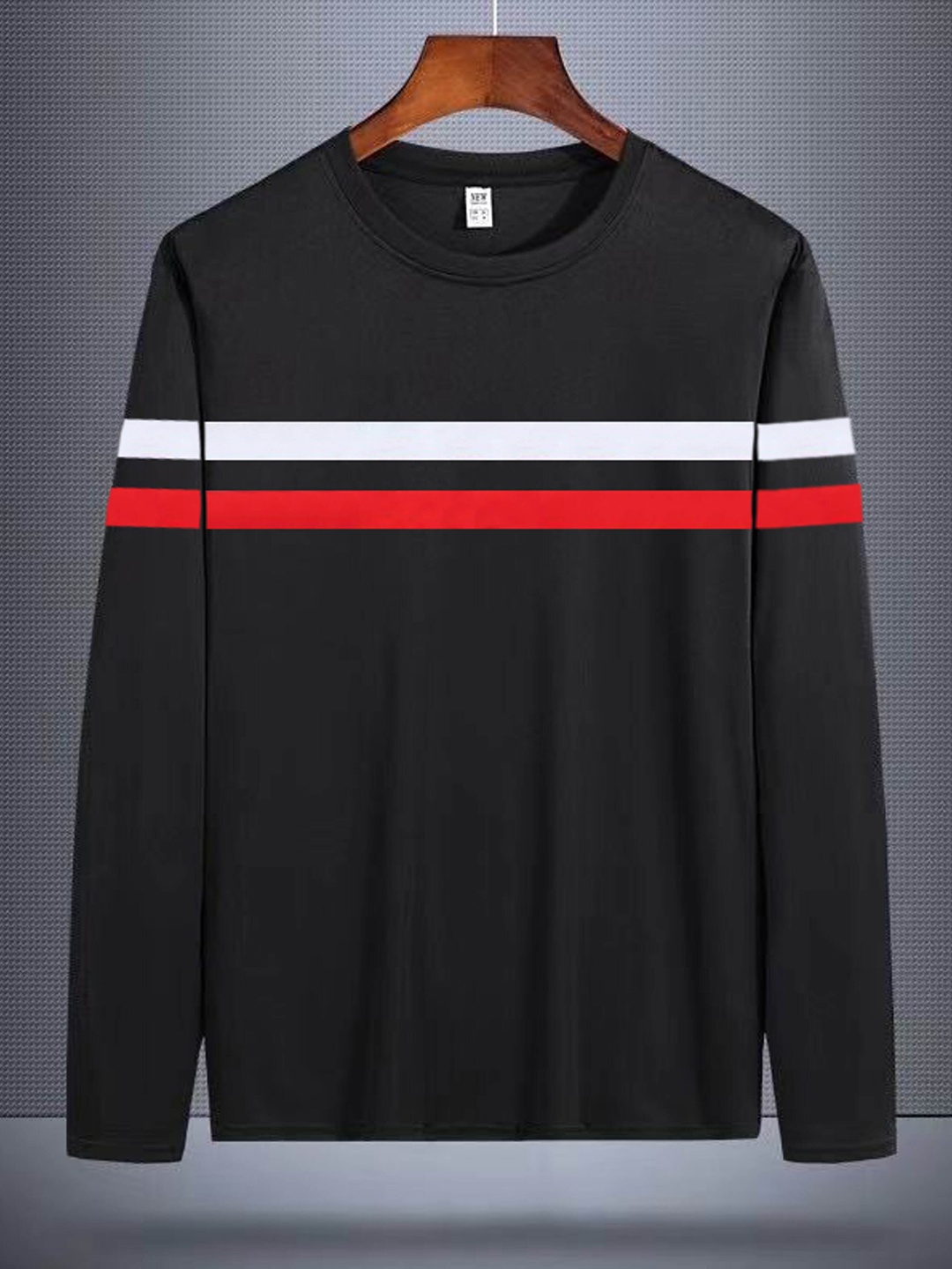 

Try This Black Red & White Colour Striped Cotton Loose Fit T Shirt