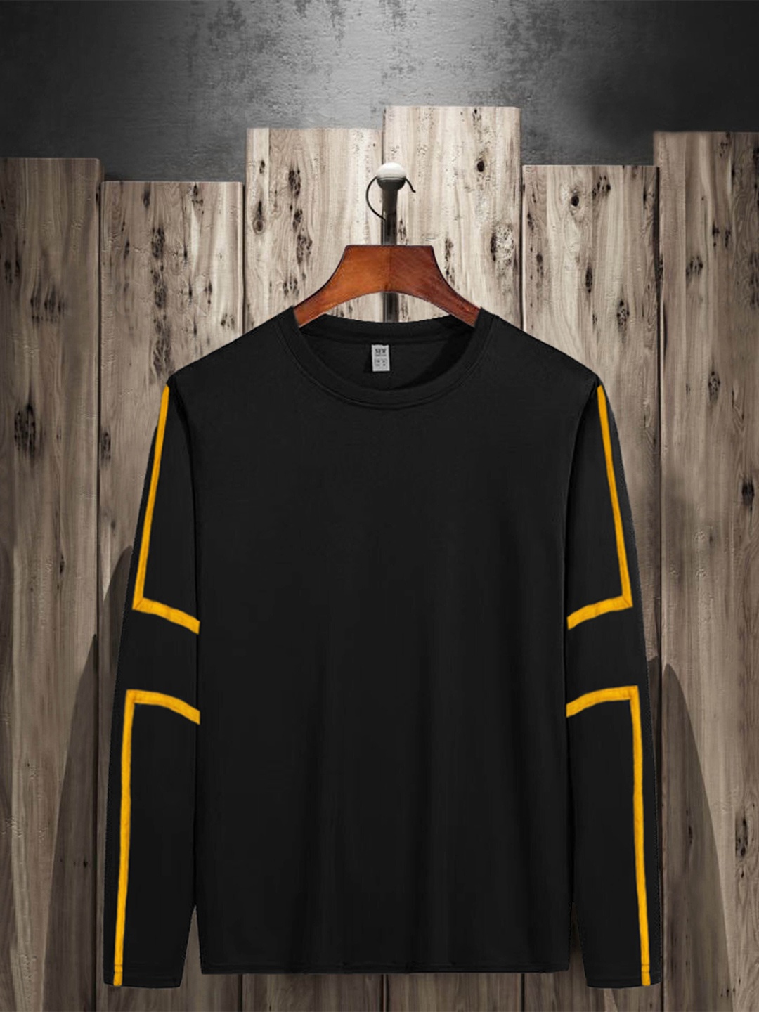 

Try This Men Round Neck Cotton T-Shirt, Black