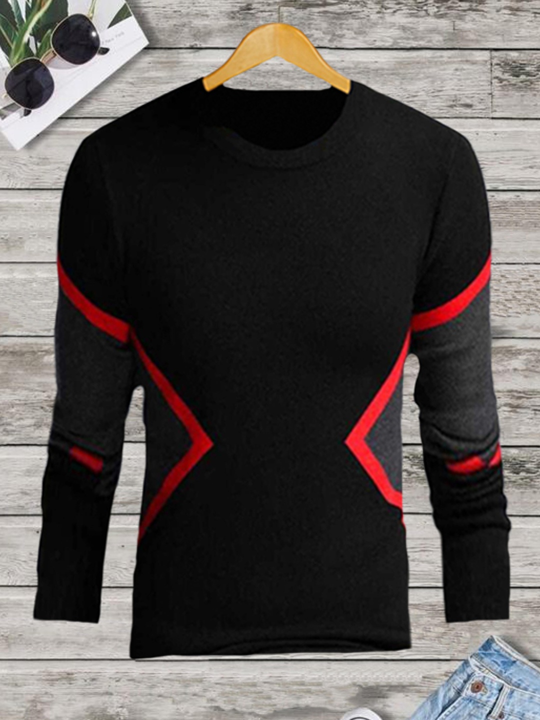 

Try This Round Neck Cotton T-shirt, Black