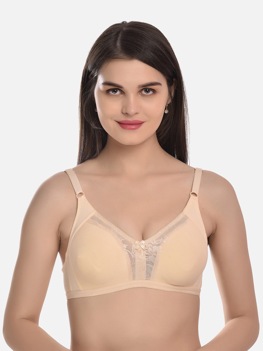 

StyFun Pack Of 2 Non-Padded Full Coverage Bras, Beige