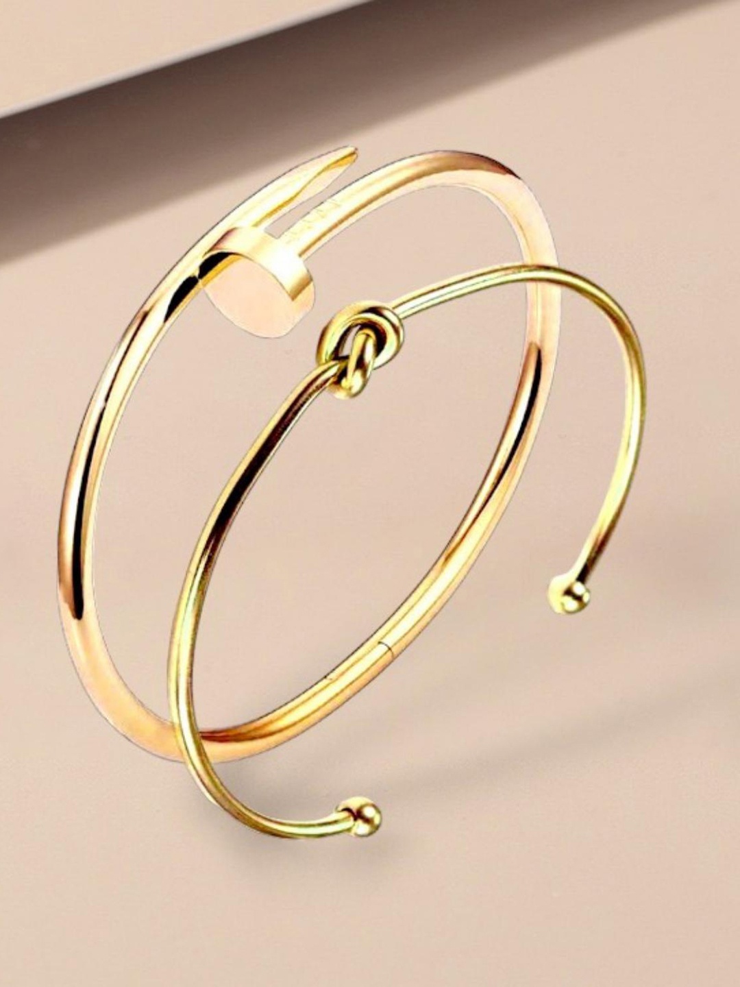 

MYKI Set Of 2 Gold-Plated Cuff Bracelets