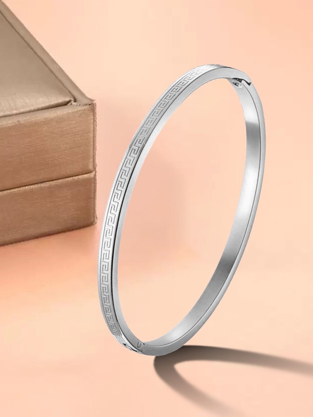 

MYKI Women Cubic Zirconia Silver-Plated Bangle-Style Bracelet
