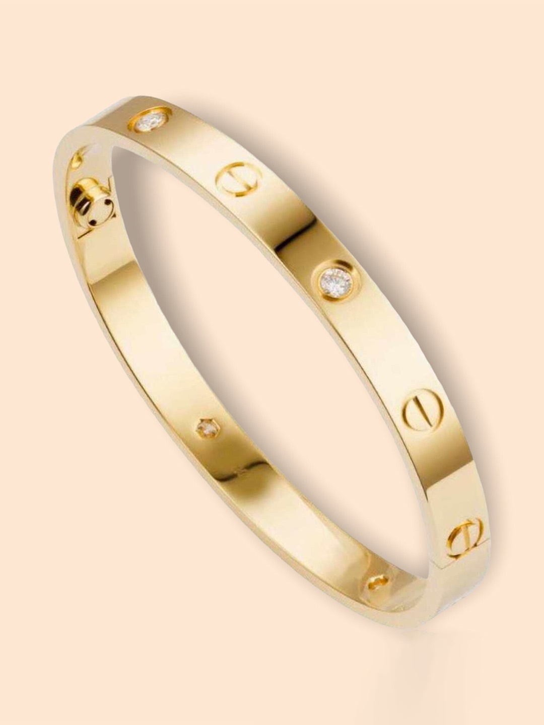 

MYKI Women Gold-Toned Plated Cubic Zirconia Bangle-Style Bracelet