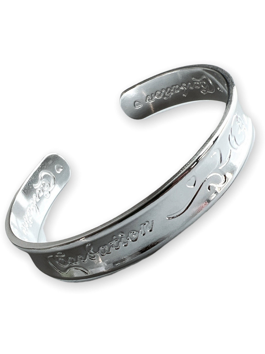 

MYKI Women Silver-Plated Cubic Zirconia Cuff Bracelet
