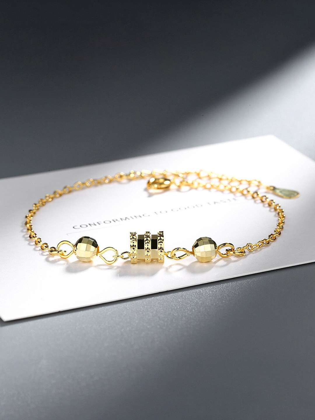 

MYKI Gold-Plated Stone Studded Link Bracelet