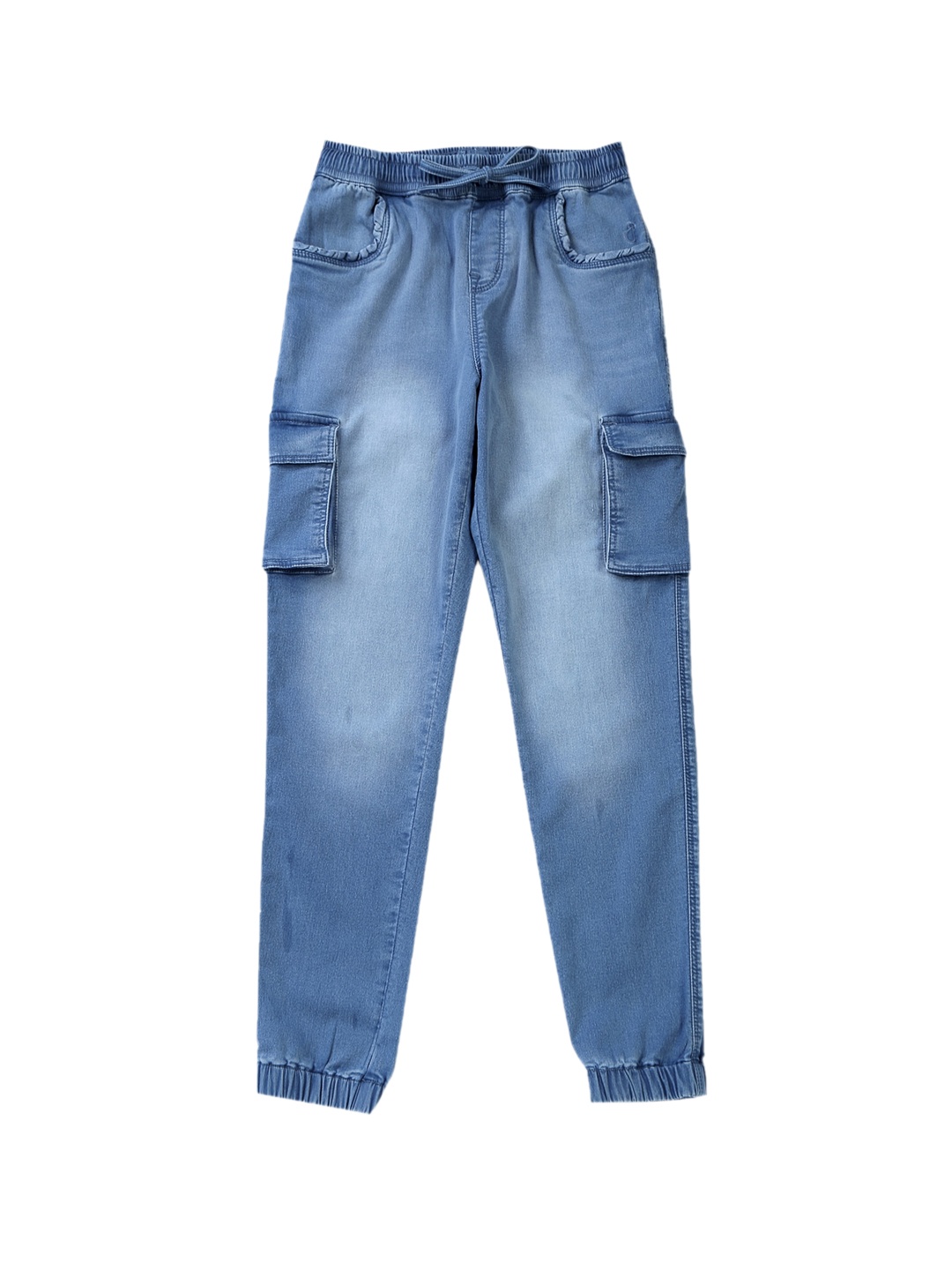 

Gini and Jony Girls Heavy Fade Clean Look Denim Jogger, Blue