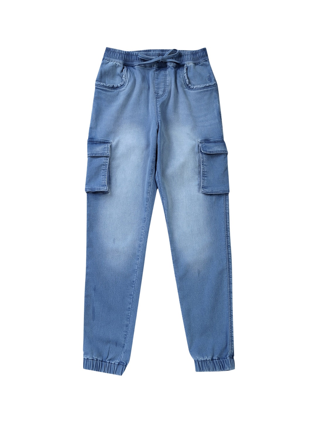 

Gini and Jony Girls Blue Heavy Fade Clean Look Denim Jogger