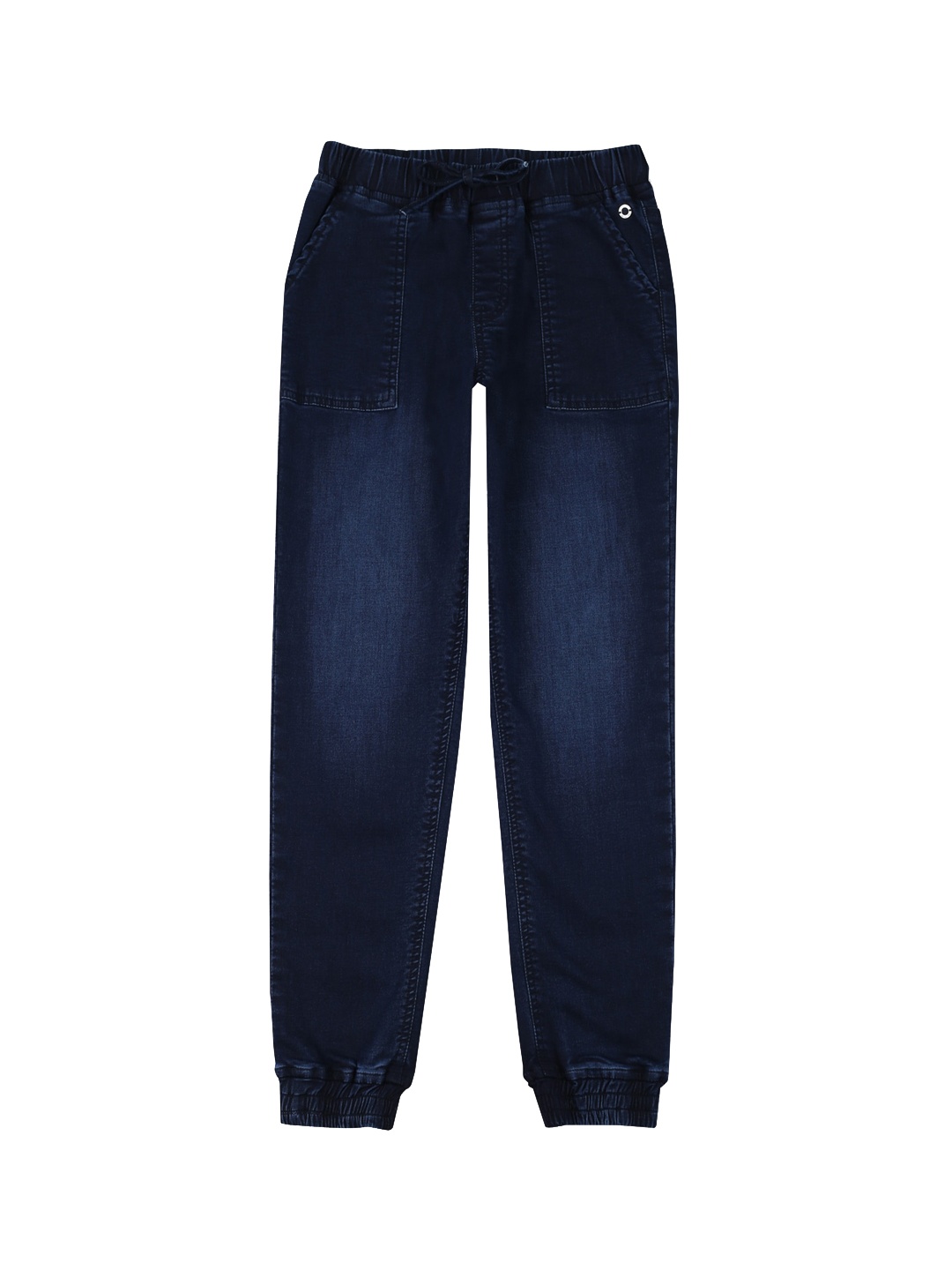 

Gini and Jony Girls Clean Look Mid Rise Light Fade Cotton Jogger, Navy blue