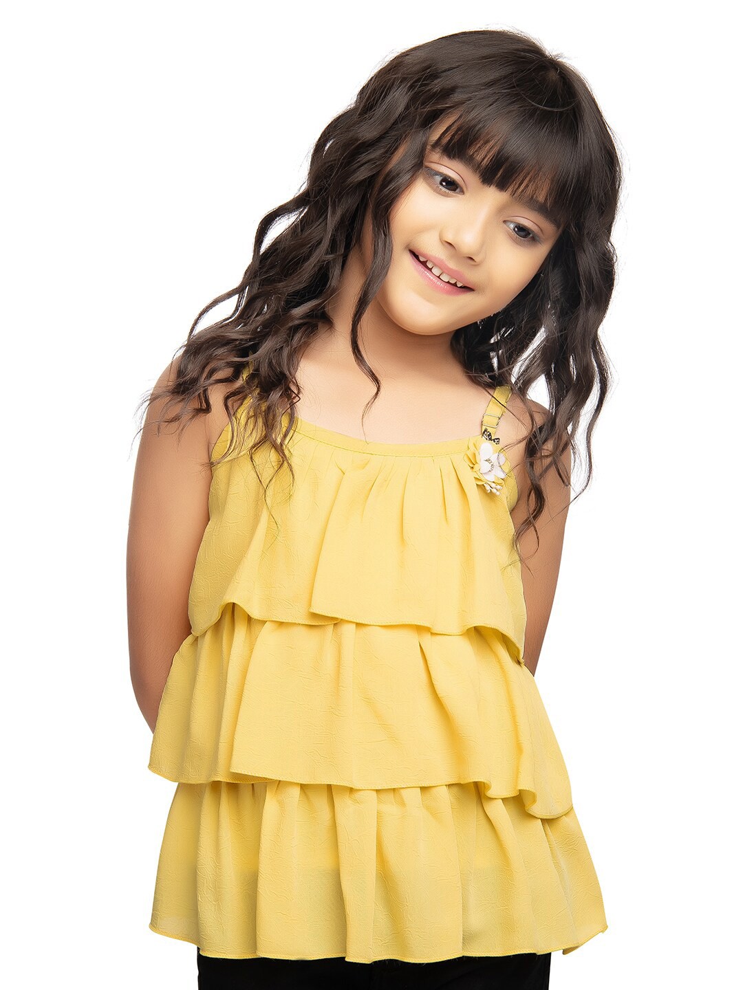 

Tiny Kingdom Layered Bow Detail A-Line Top, Yellow
