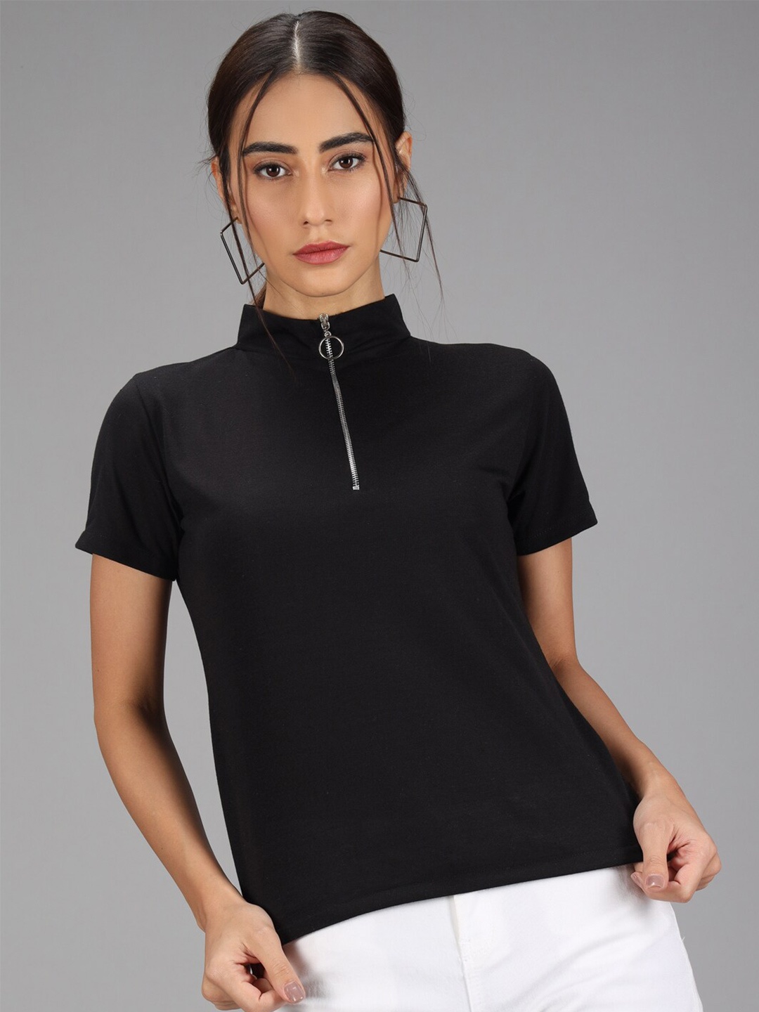 

BAESD High Neck Regular Top, Black