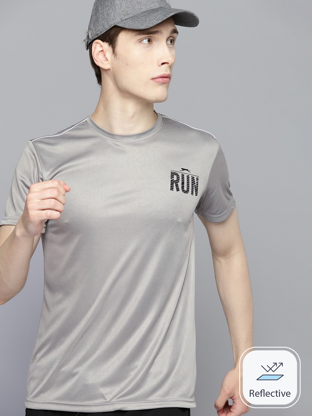 

Slazenger Men Typography Printed Regular Fit Tshirt, Grey