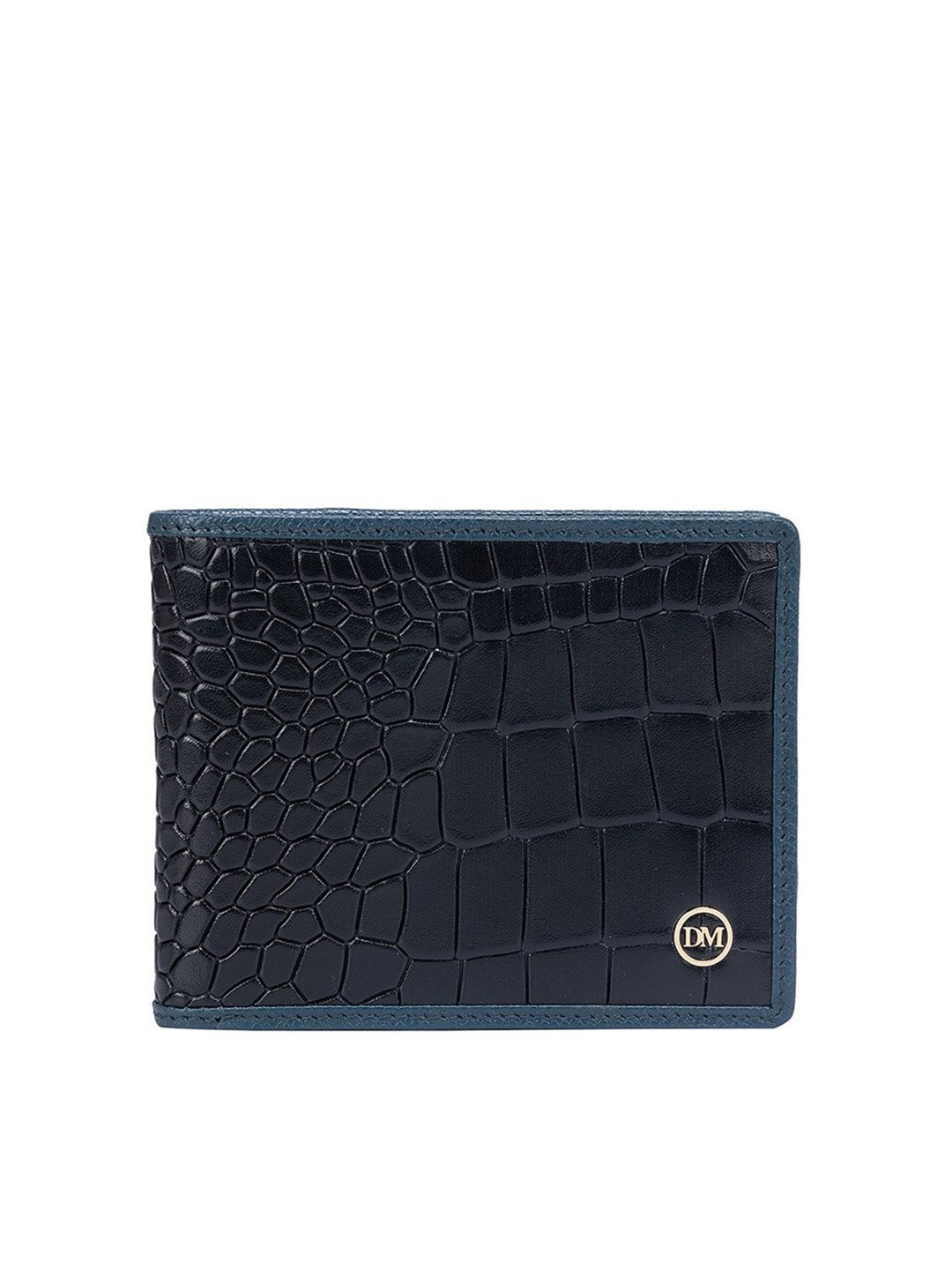 

Da Milano Textured Leather Two Fold Wallet, Black