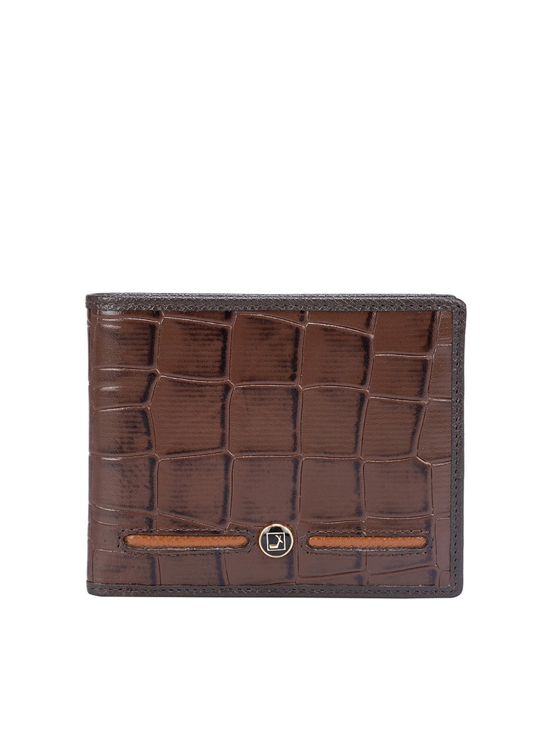 

Da Milano Textured Leather Two Fold Wallet, Brown