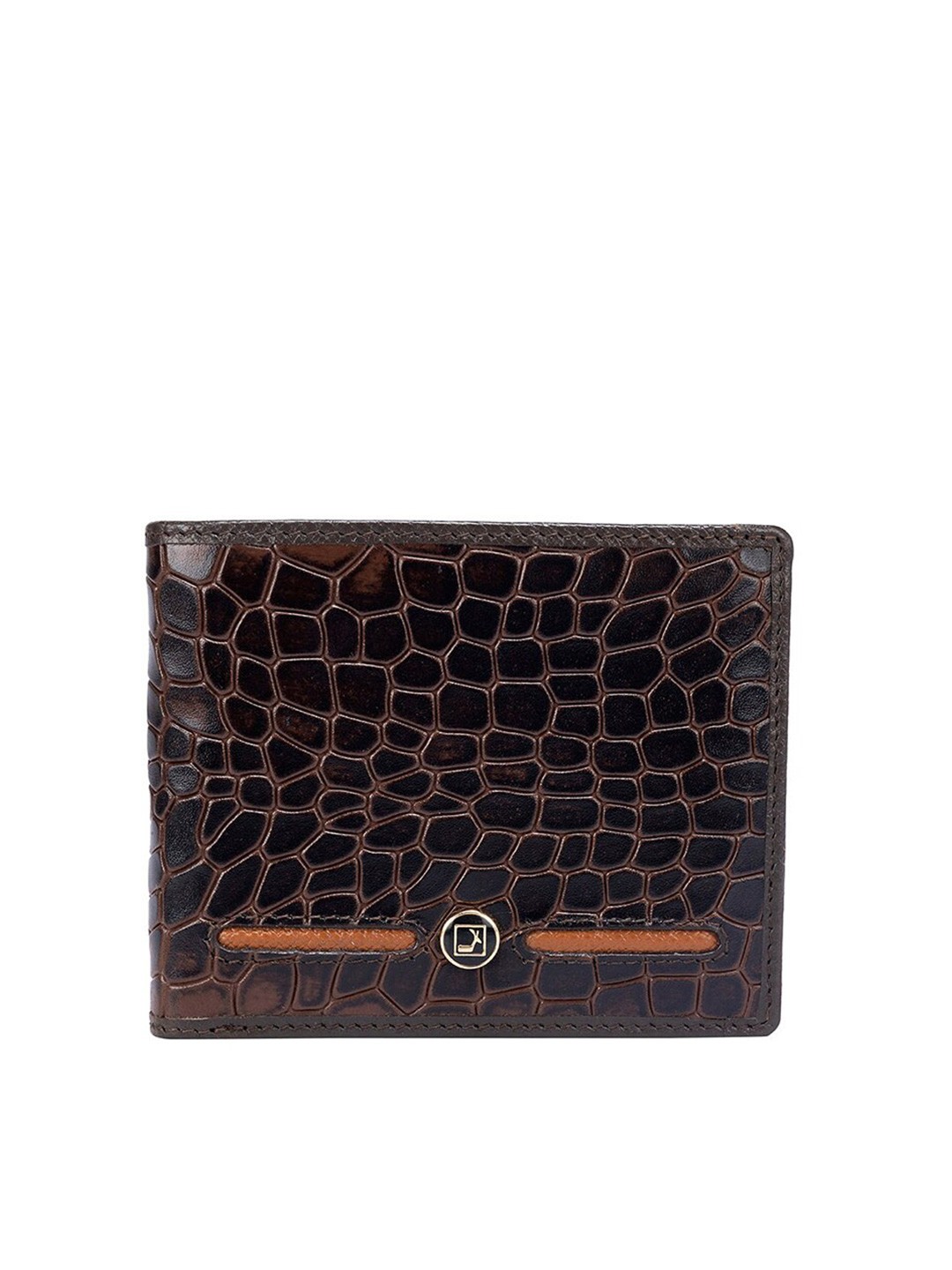 

Da Milano Textured Leather Two Fold Wallet, Brown