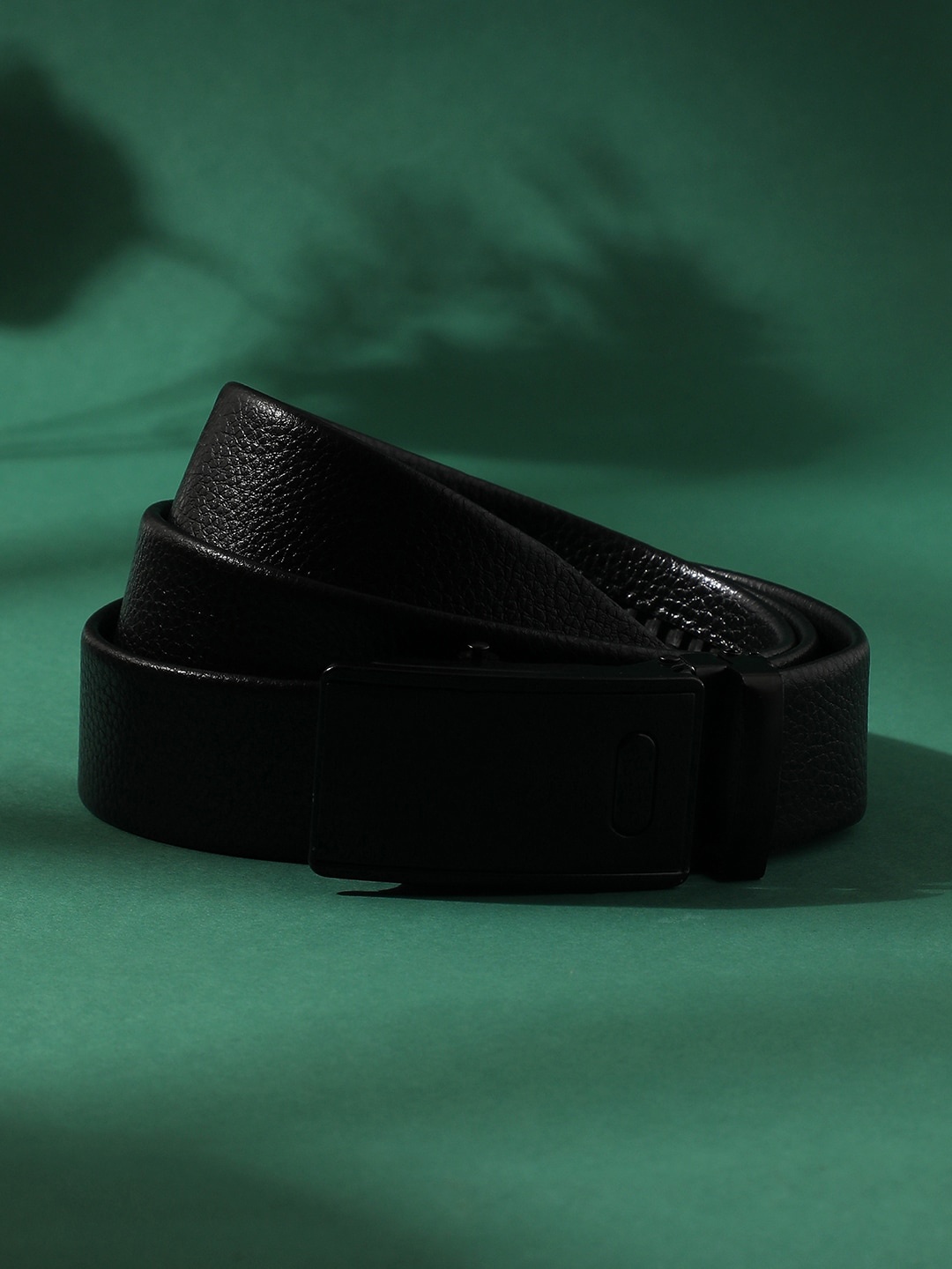 

French Accent Men Slim Stretchable Belt, Black