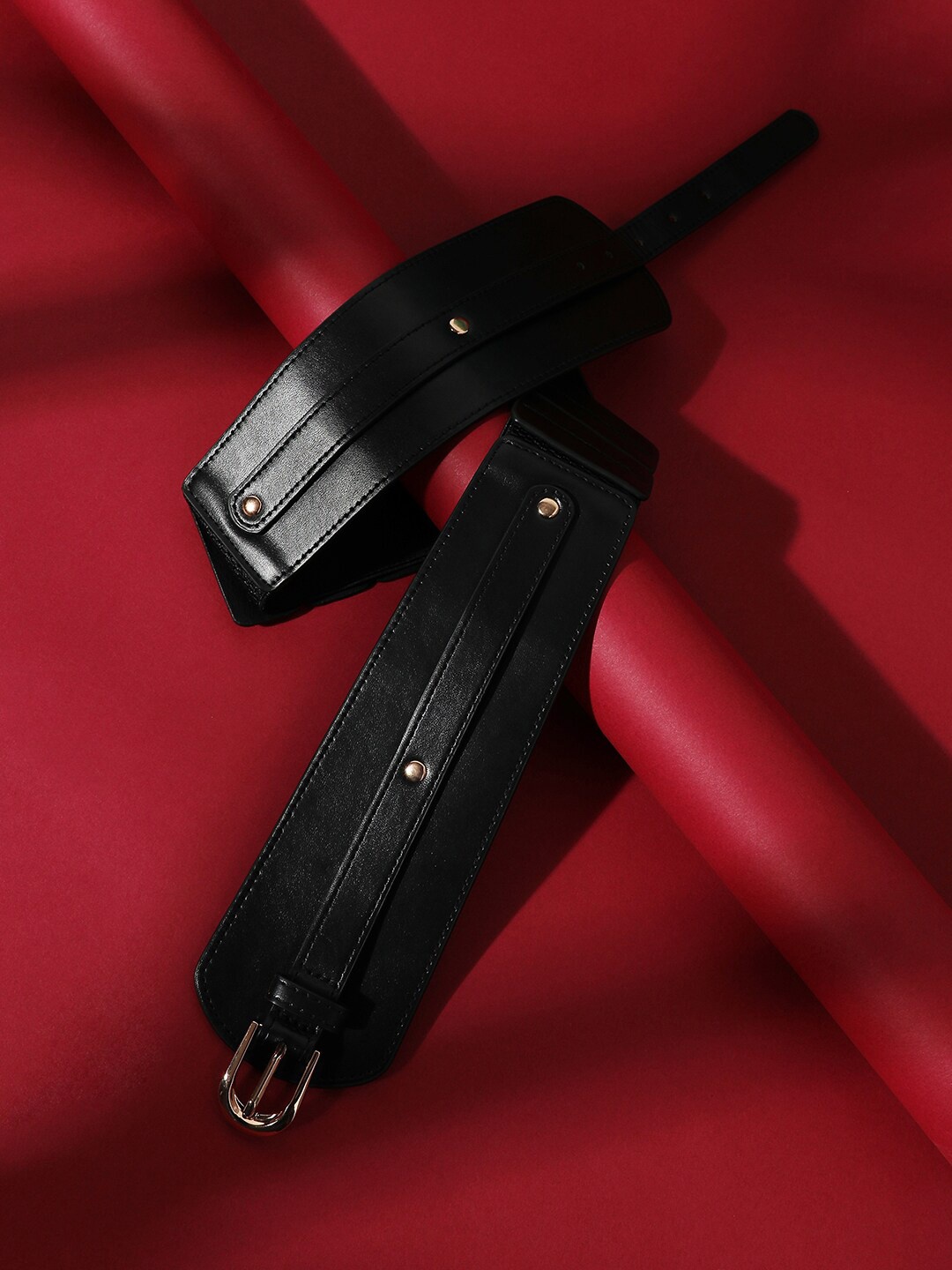 

HAUTE SAUCE by Campus Sutra Women Wide Casual Belt, Black
