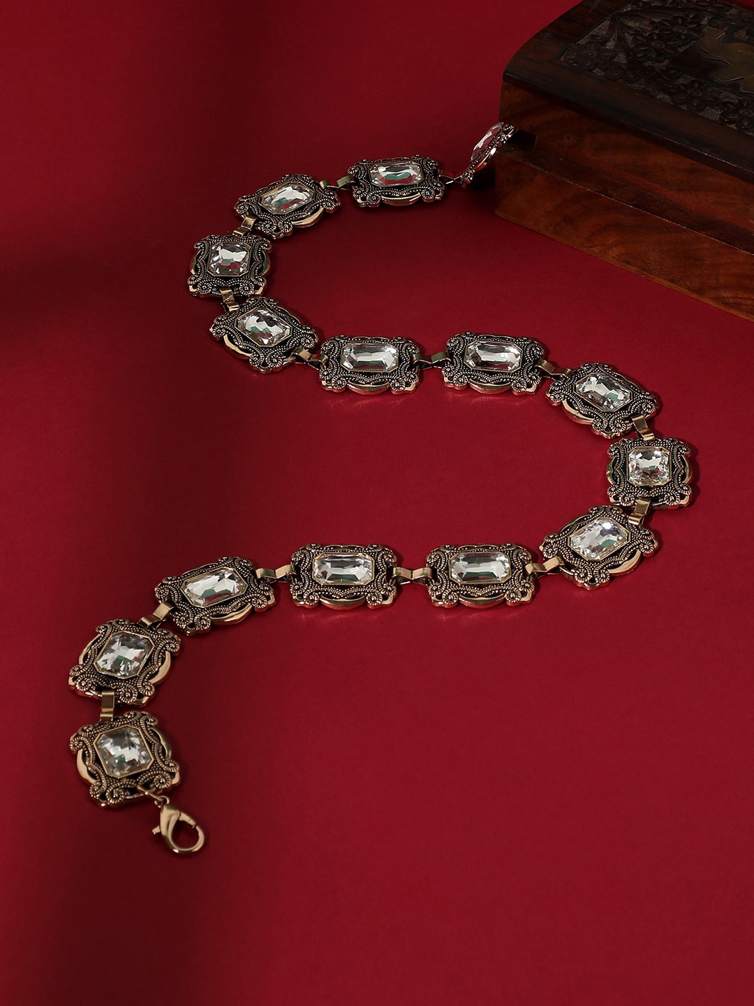 

HAUTE SAUCE by Campus Sutra Women Grey Embellished Belt
