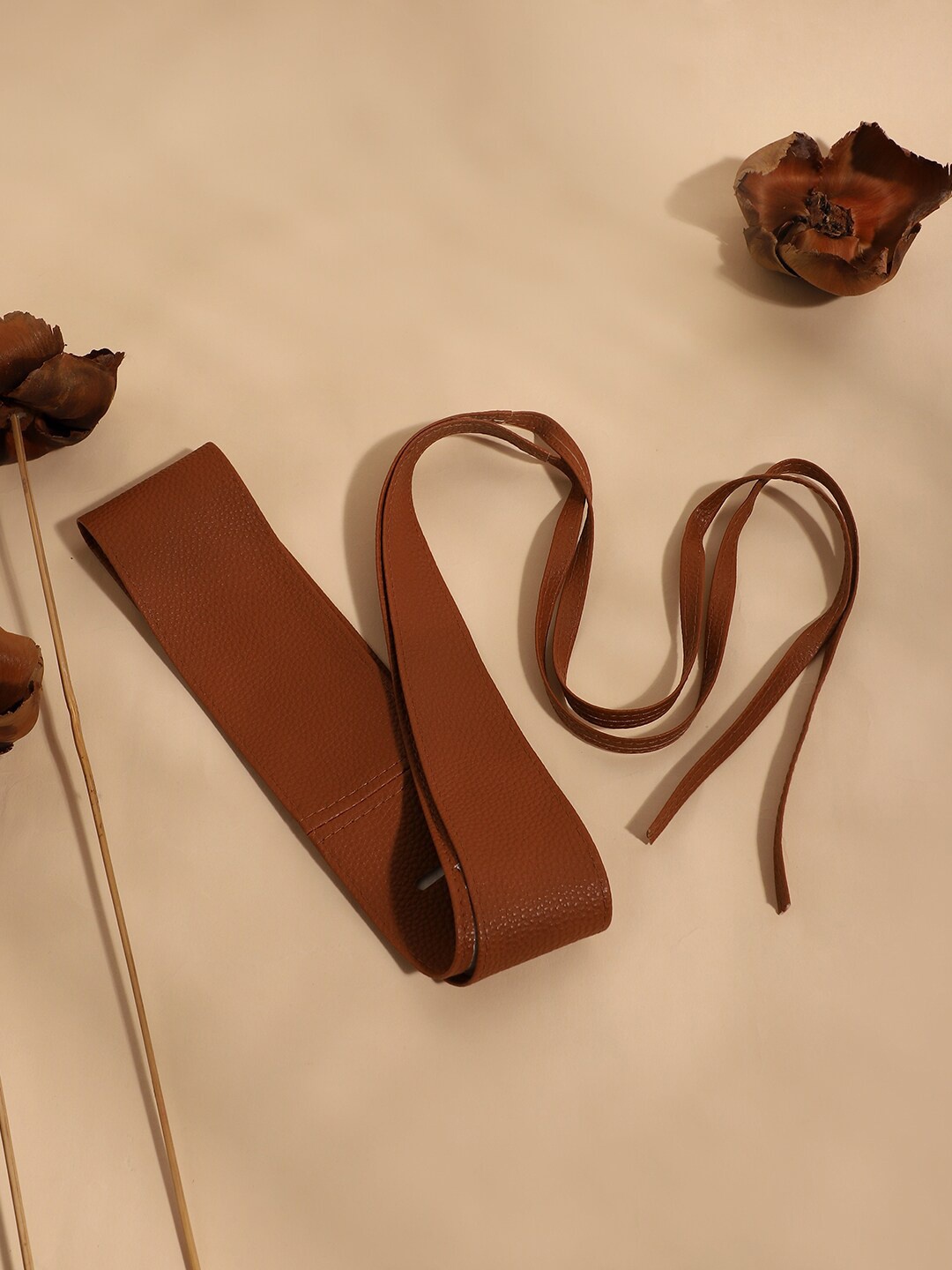 

HAUTE SAUCE by Campus Sutra Women Wide PU Belt, Brown