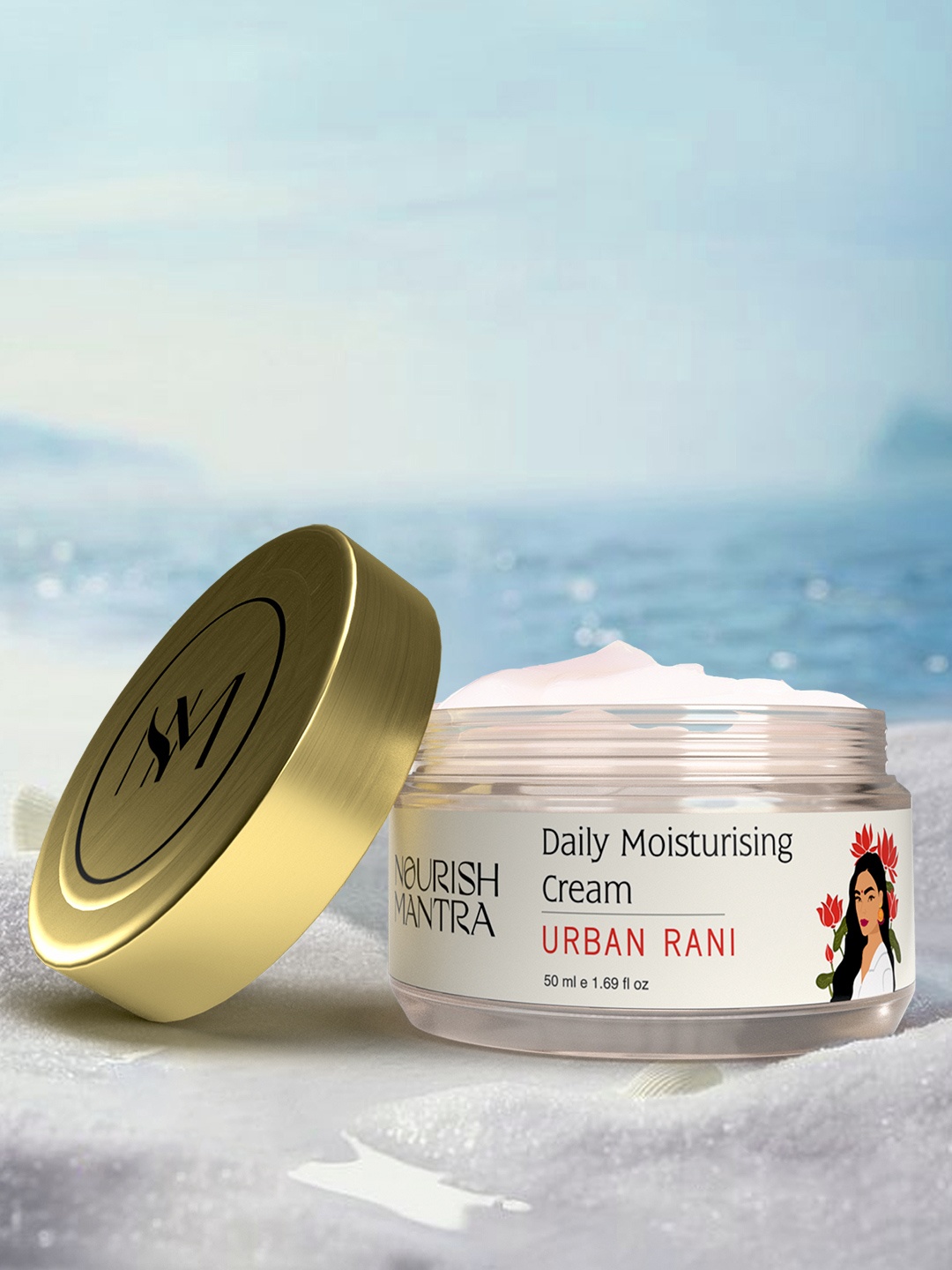 

Nourish Mantra Urban Rani Daily Moisturizing Cream with Hyaluronic Acid - 50 ml, White