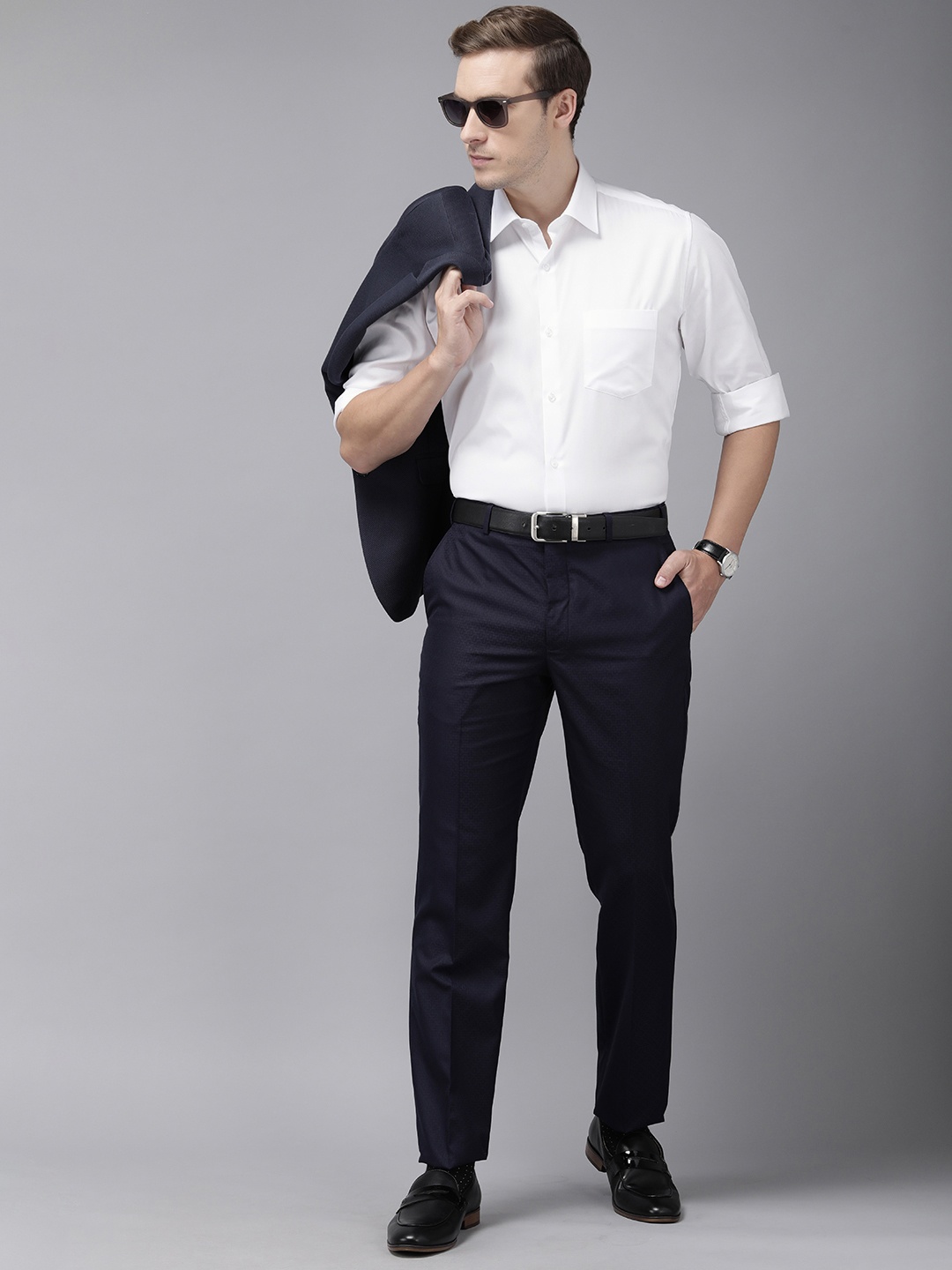 

Van Heusen Men Pure Cotton Solid Custom Fit Formal Shirt, White