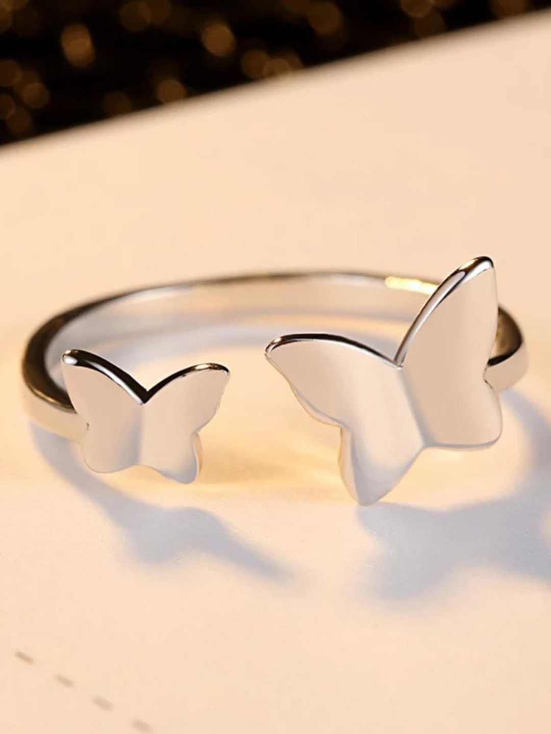 

MYKI Silver-Plated Adjustable Finger Ring