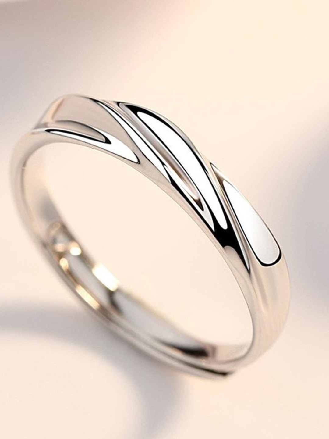 

MYKI Silver-Plated Adjustable Finger Ring