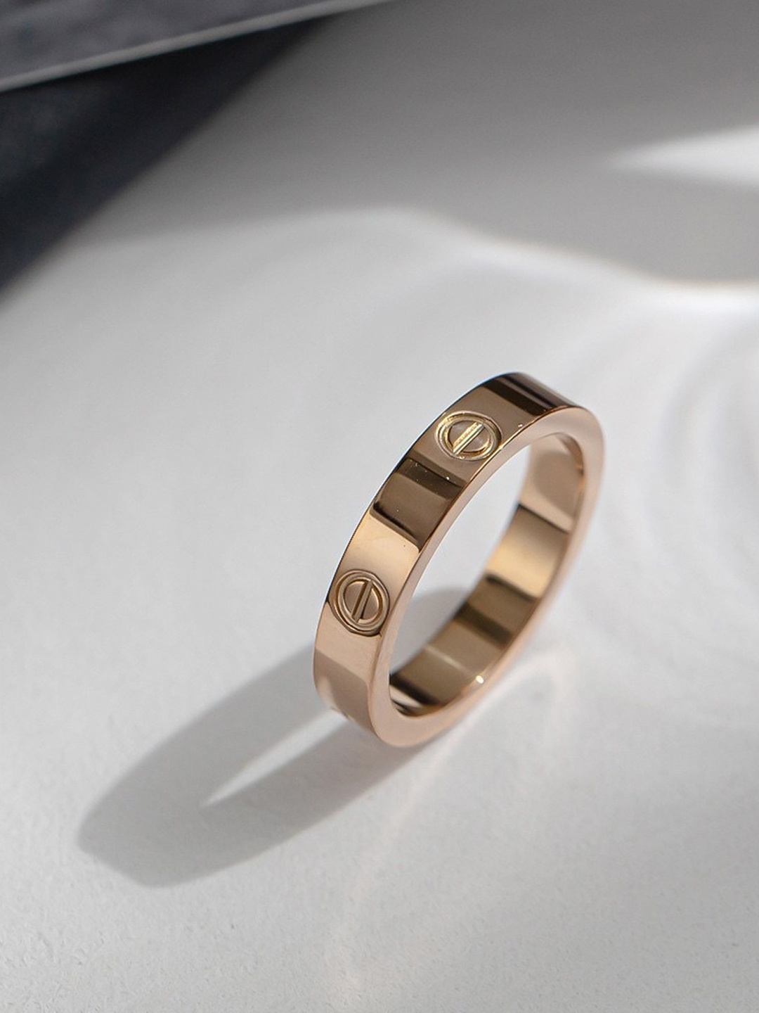 

MYKI Rose Gold-Plated Stainless Steel Finger Ring