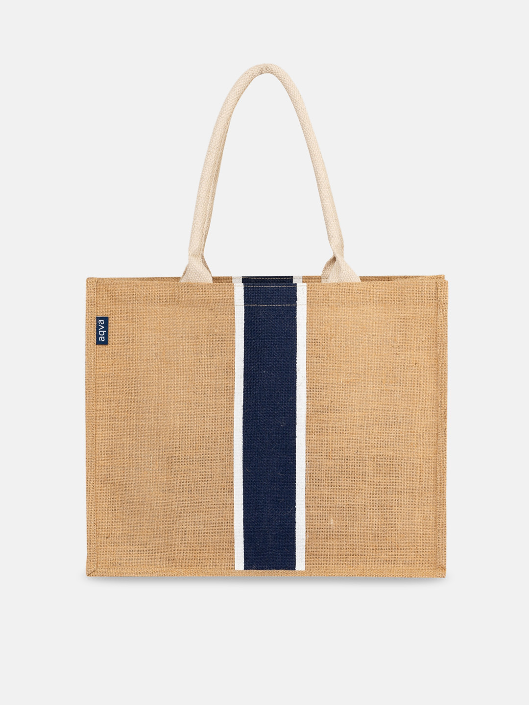 

AQVA Striped Shopper Tote Bag, Beige