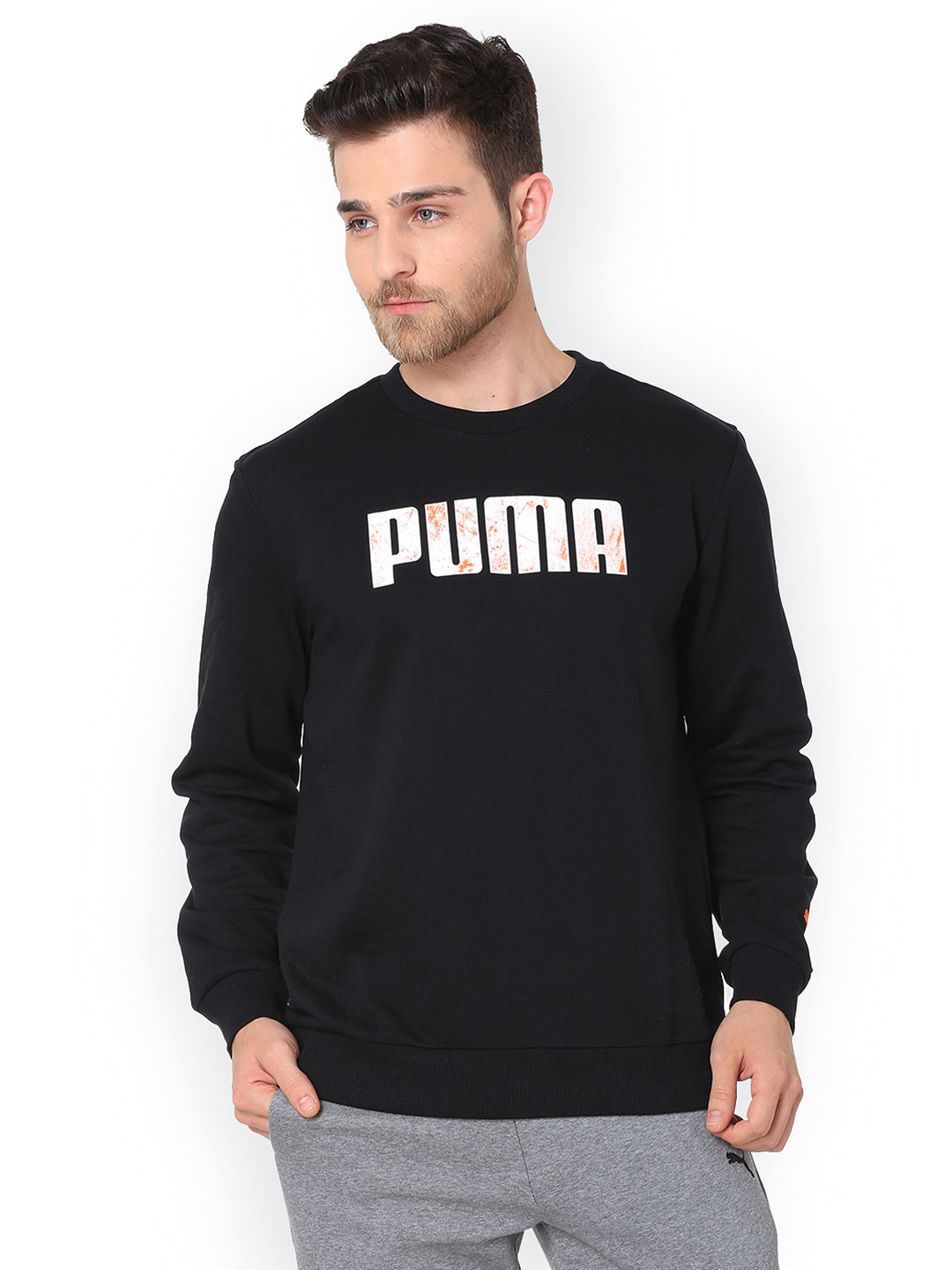 

Puma Men Black Printed Sweatshirt